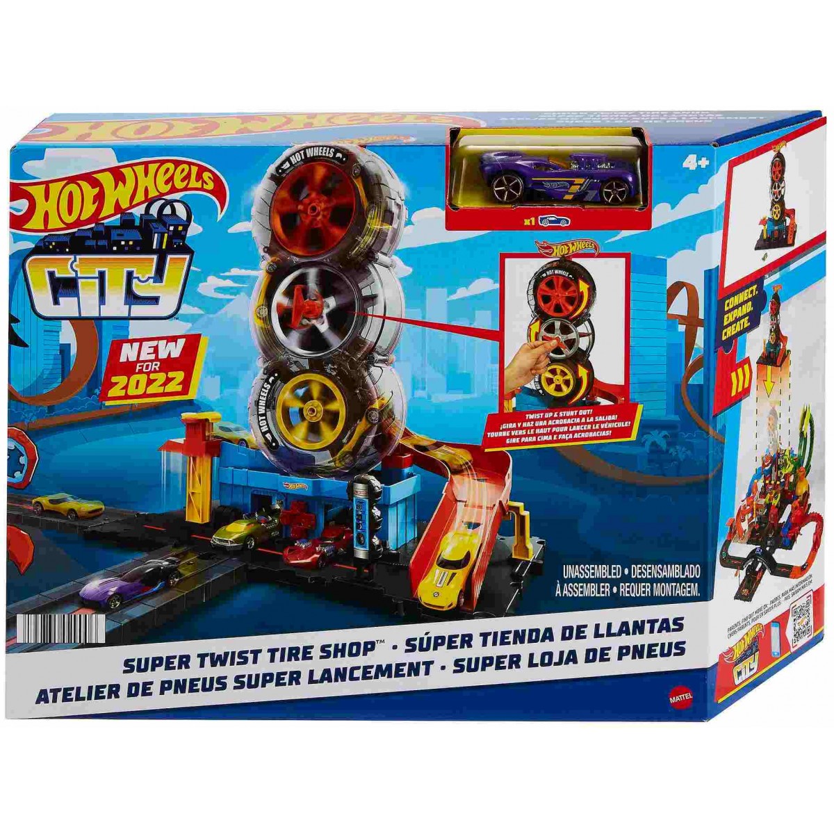 - City Spielset Wheels® Mattel Super Reifenshop Hot