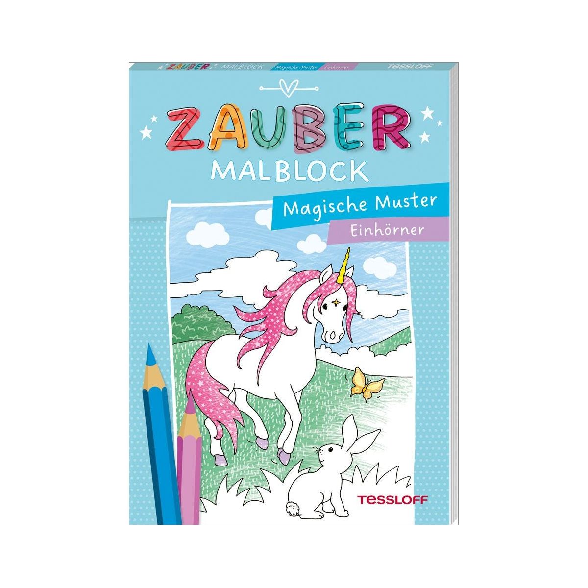 Zaubermalblock. Magische Muster. Einhörner