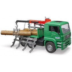 MAN TGA Holztransport-LKW mit Ladekran