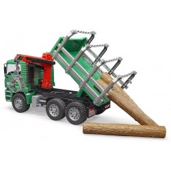 MAN TGA Holztransport-LKW mit Ladekran