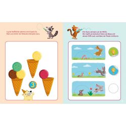 Sticker-Rätsel für Kindergarten-Kids. Erste Zahlen Sticker-Rätsel für Kindergarten-Kids. Erste Zahlen