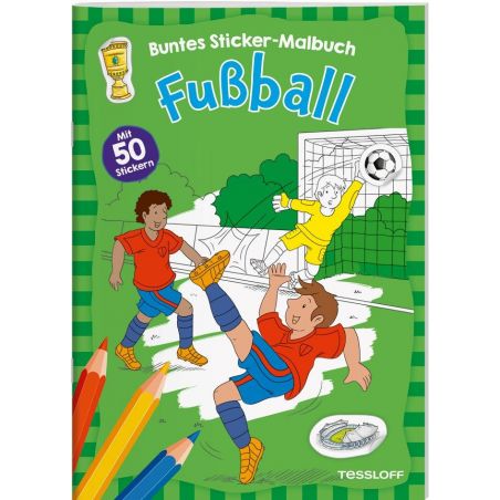 Fußball. Buntes Sticker-Malbuch