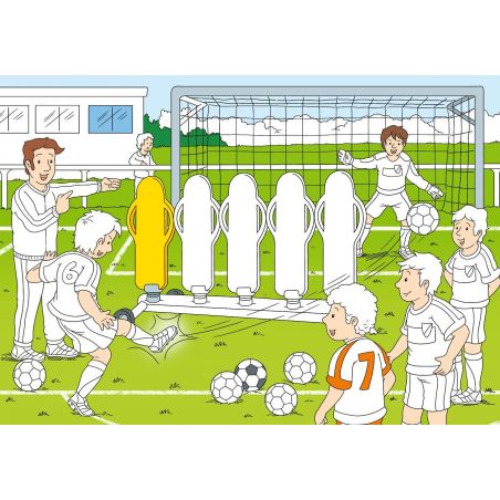 Fußball. Buntes Sticker-Malbuch Fußball. Buntes Sticker-Malbuch
