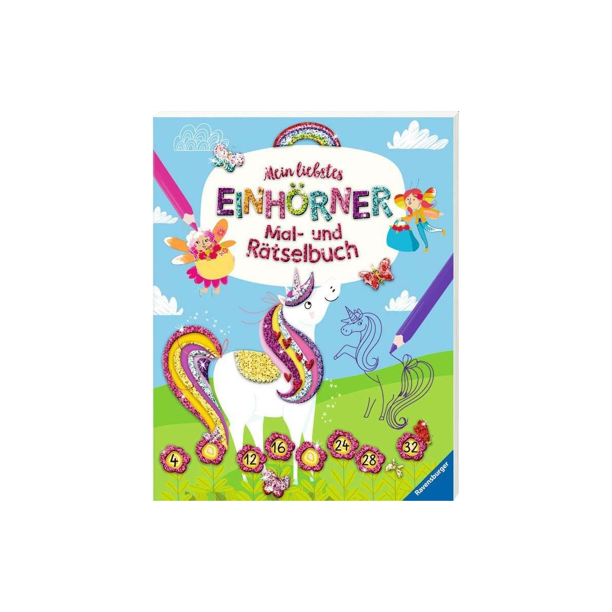 Ravensburger - Mein liebstes Einhörner-Mal- und Rätselbuch