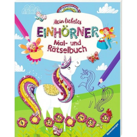Ravensburger - Mein liebstes Einhörner-Mal- und Rätselbuch