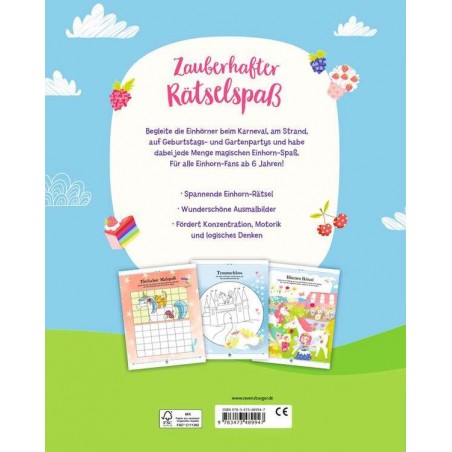 Ravensburger - Mein liebstes Einhörner-Mal- und Rätselbuch