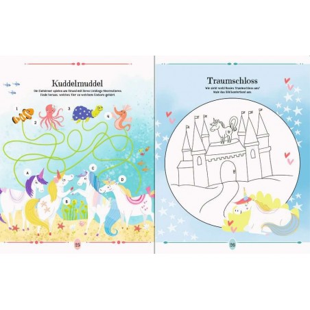 Ravensburger - Mein liebstes Einhörner-Mal- und Rätselbuch