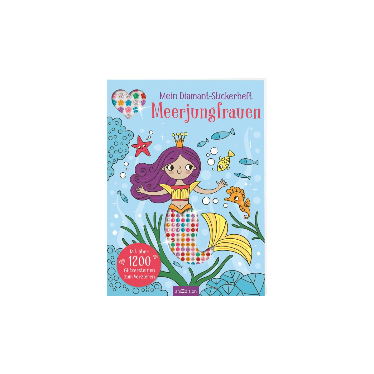 Diamant-Sticker: Meerjungfrau