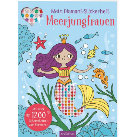 Diamant-Sticker: Meerjungfrau