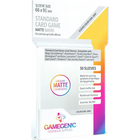 Gamegenic - MATTE Standard Card Game Sleeves 66 x 91 mm