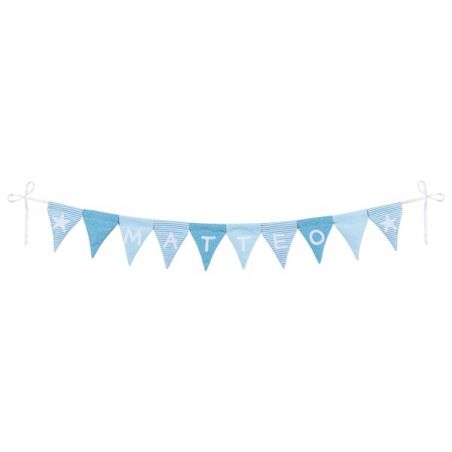 Buchstabenwimpelkette blau, m Buchstabenwimpelkette blau, m