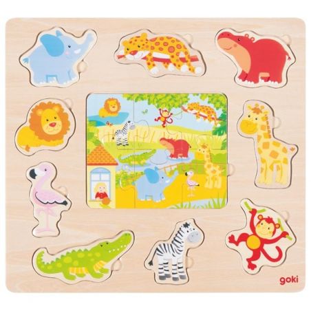 Einlegepuzzle Zootiere