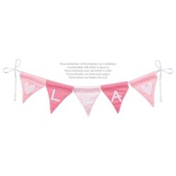 Buchstabenwimpelkette rosa, m