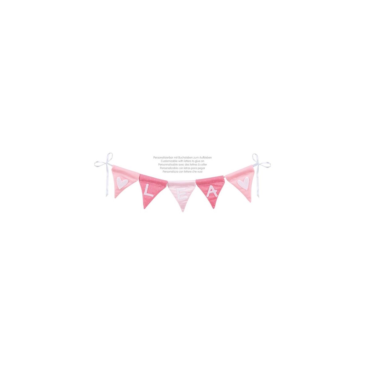 Buchstabenwimpelkette rosa, m