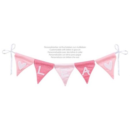 Buchstabenwimpelkette rosa, m