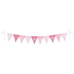 Buchstabenwimpelkette rosa, m