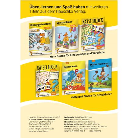 Kindergartenblock - Meine ersten Rätsel und Denkspiele ab 3