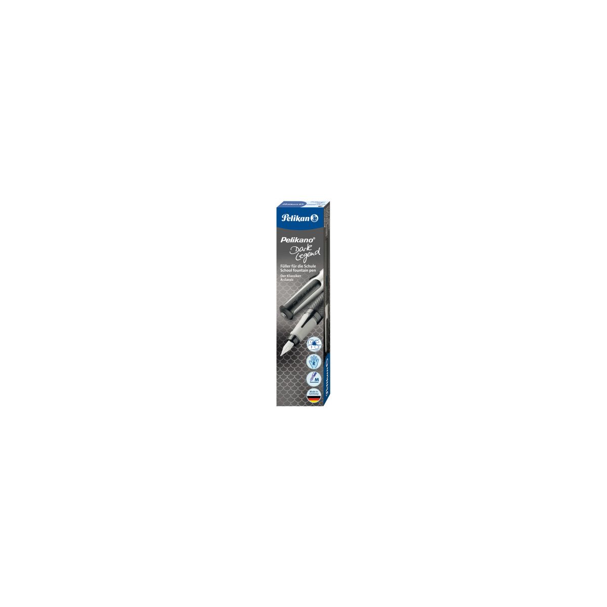 Pelikan Füller Pelikano Dark Legend für Rechtshänder, Feder M