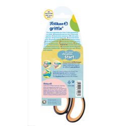 Pelikan griffix® Schulschere spitz für Rechtshänder, NeonBlack