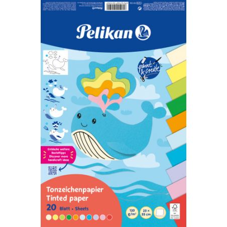 Tonzeichenpapierblock 23x33 cm 20 Blatt Summer