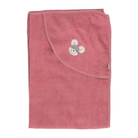 GOTS Badetuch 100x100 Mabel - rosa