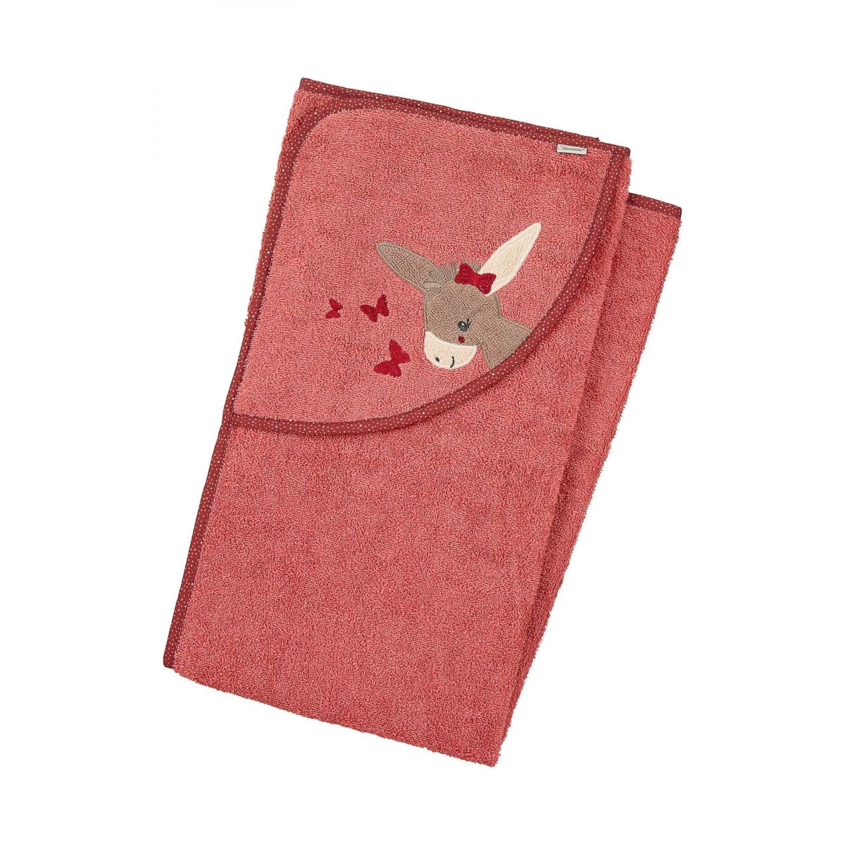 Badetuch100x100 Emmily - hellrot