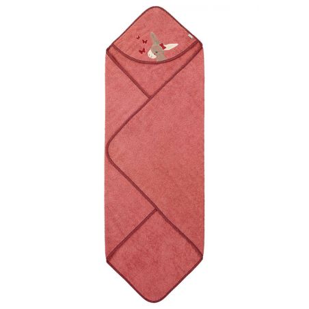 Badetuch100x100 Emmily - hellrot