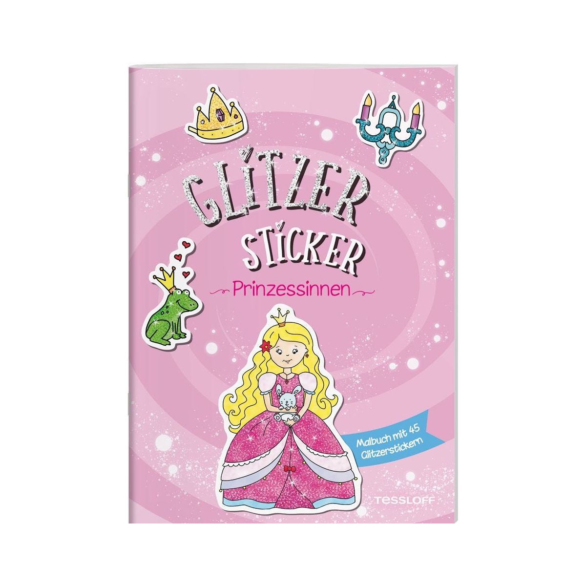 Glitzer Sticker Malbuch. Prin