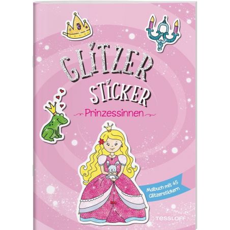 Glitzer Sticker Malbuch. Prin