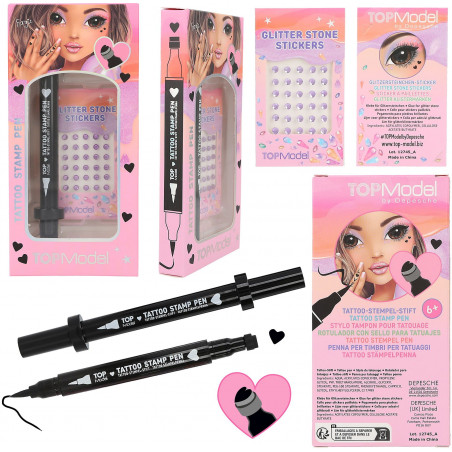 Depesche - TOPModel - Tattoostift mit Glitzersteinen Beauty and Me