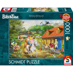 Schmidt Spiele - Thomas Kinkade - Bibi & Tina - Spaß auf dem Martinshof, 1000 Teile