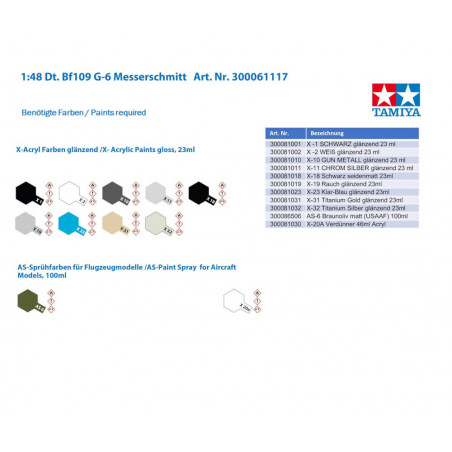 1:48 Dt. Bf109 G-6 Messerschm