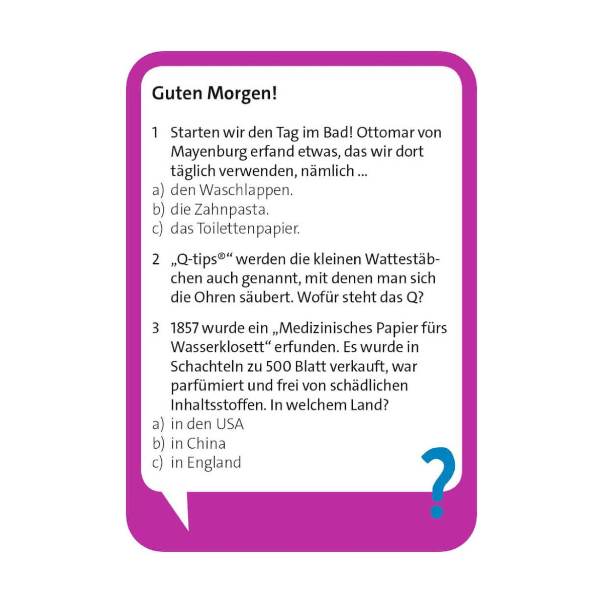 Pocket Quiz Alltagsfragen