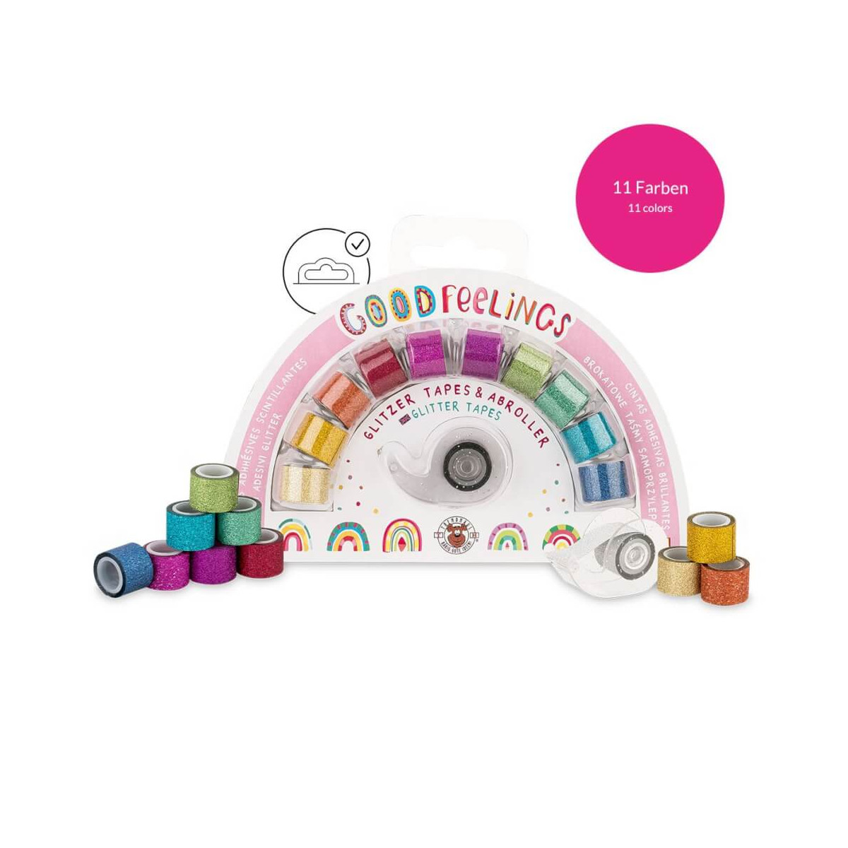 GF Regenbogen Glitzer-Tapes i
