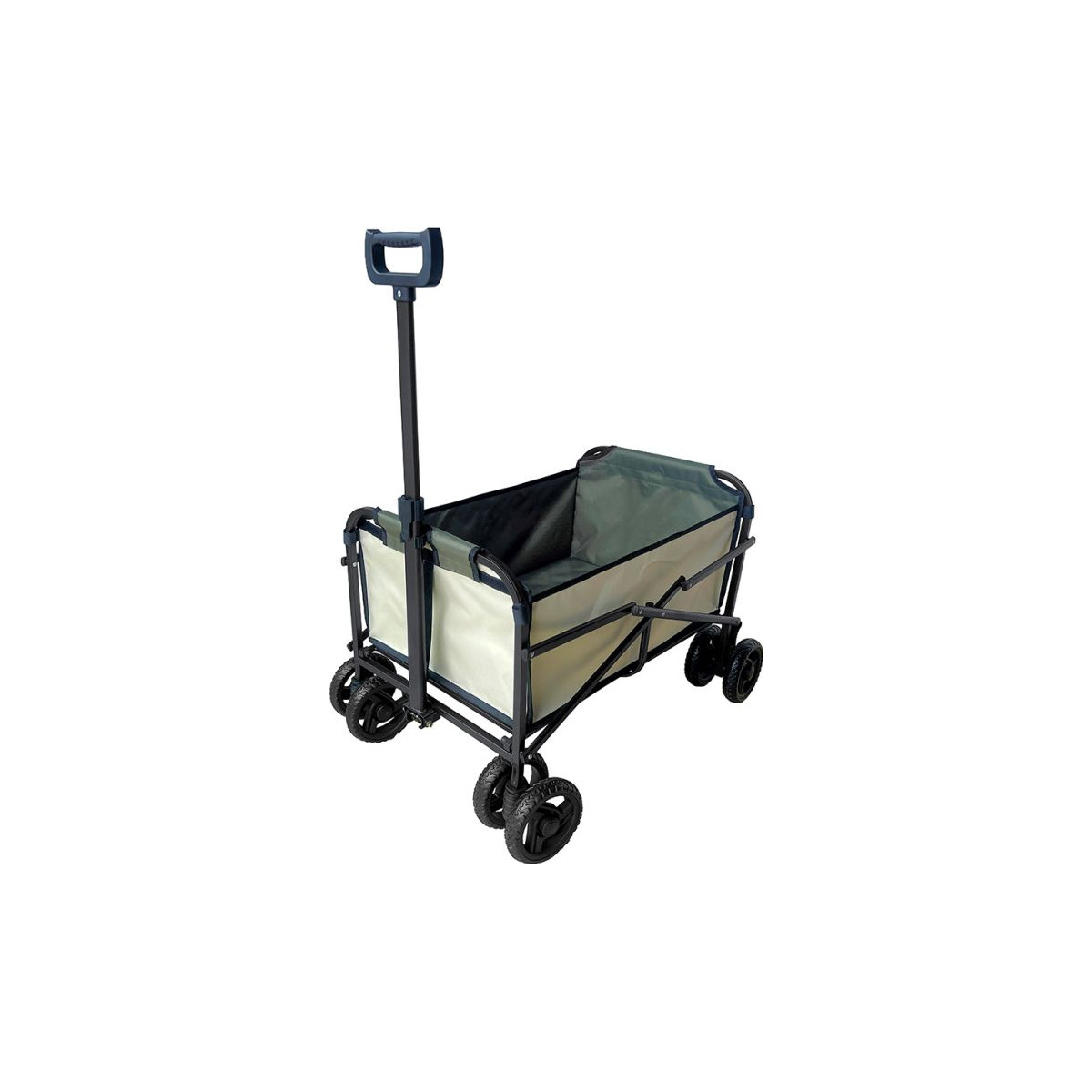 OA Bollerwagen beige/olivgrün 77x53x92cm