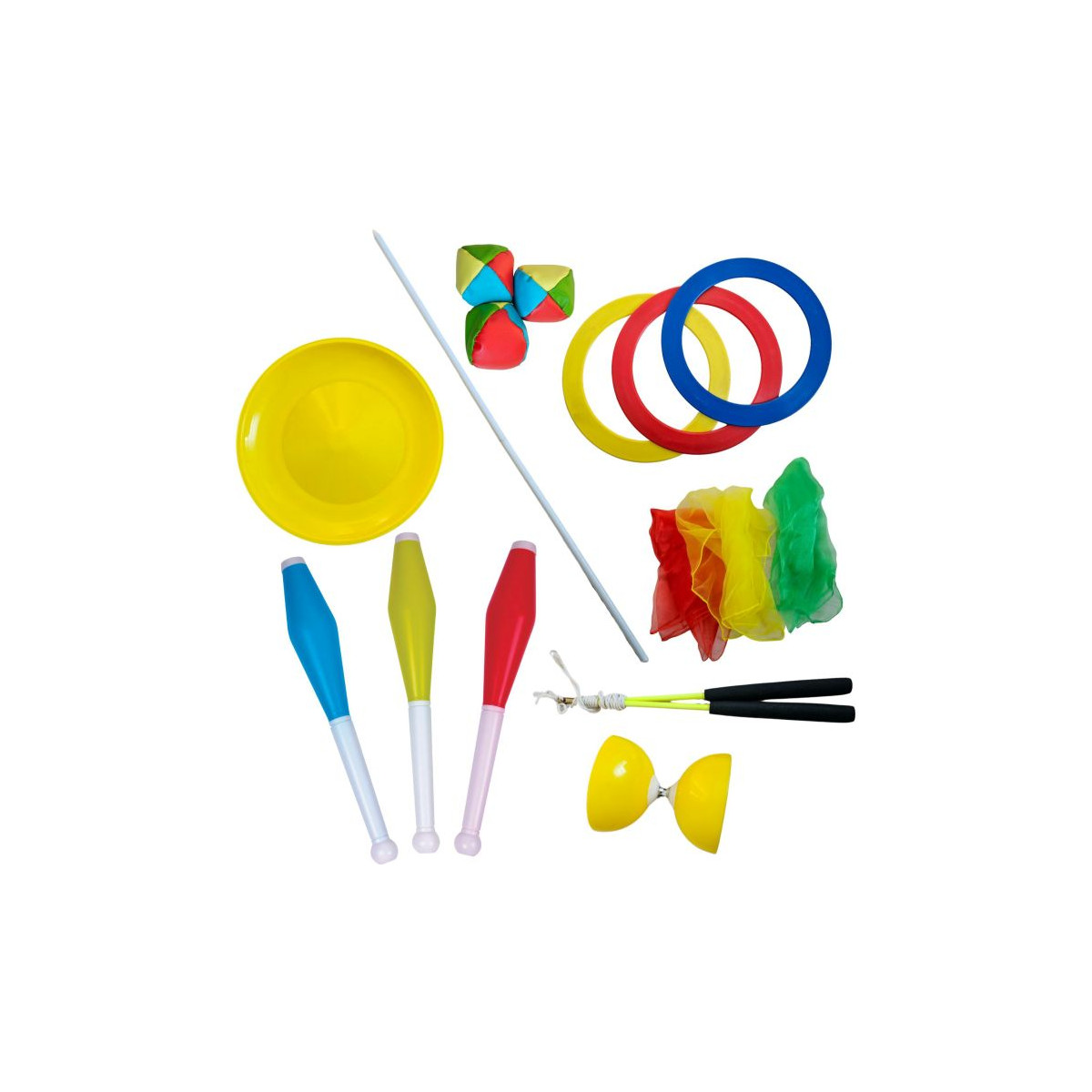 Jonglierset im Rucksack