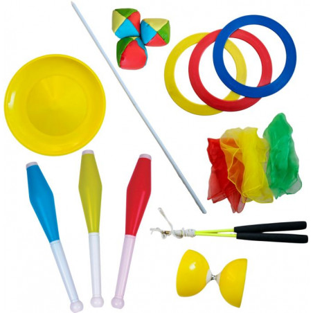 Jonglierset im Rucksack