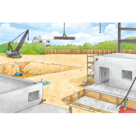 Erstes Stickern: Baustelle