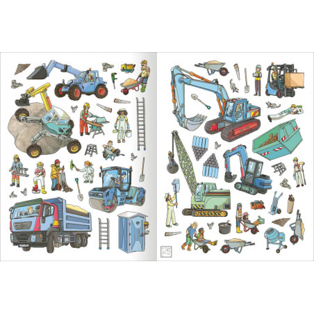 Erstes Stickern: Baustelle