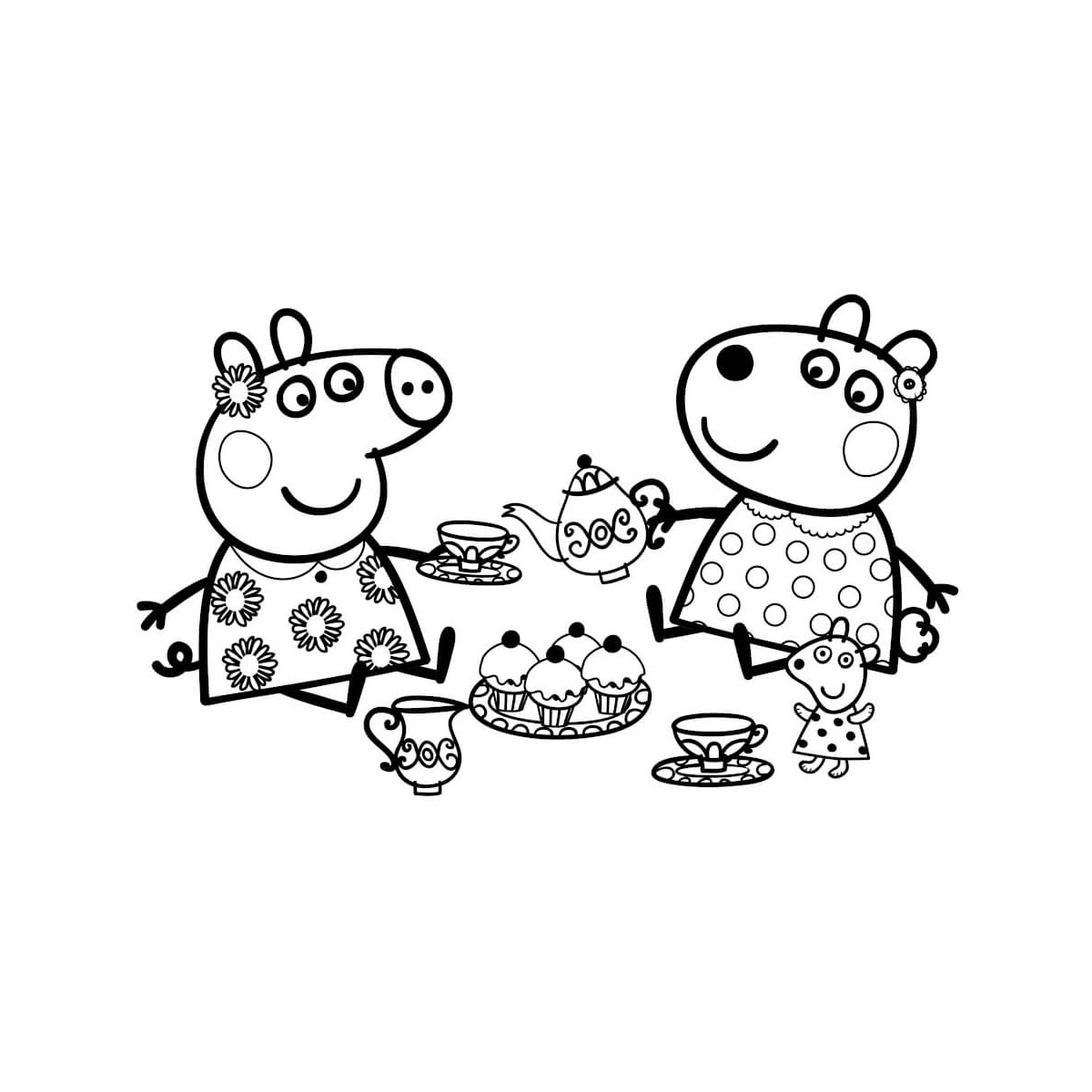 Peppa Malspaá Fenstersticker
