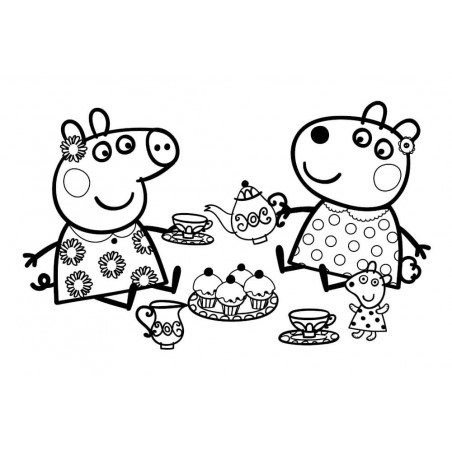 Peppa Malspaá Fenstersticker