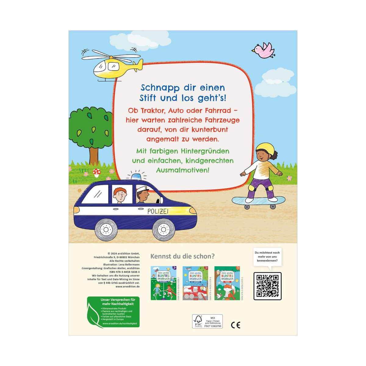 Gr. buntes Malbuch: Fahrzeug