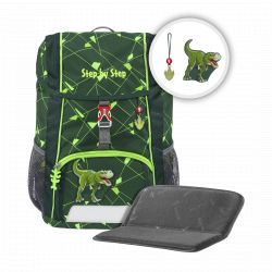 KID SHINE Rucksack-Set Dino Night Tyro, 3-teilig
