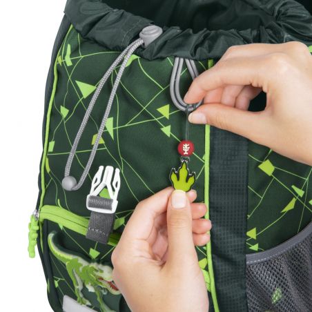 KID SHINE Rucksack-Set Dino Night Tyro, 3-teilig