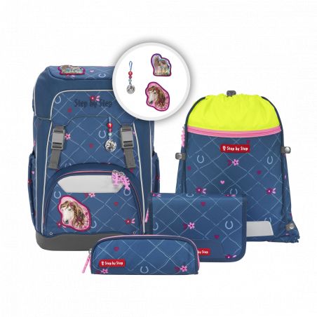 GIANT Schulrucksack-Set Horse Lima, 5-teilig