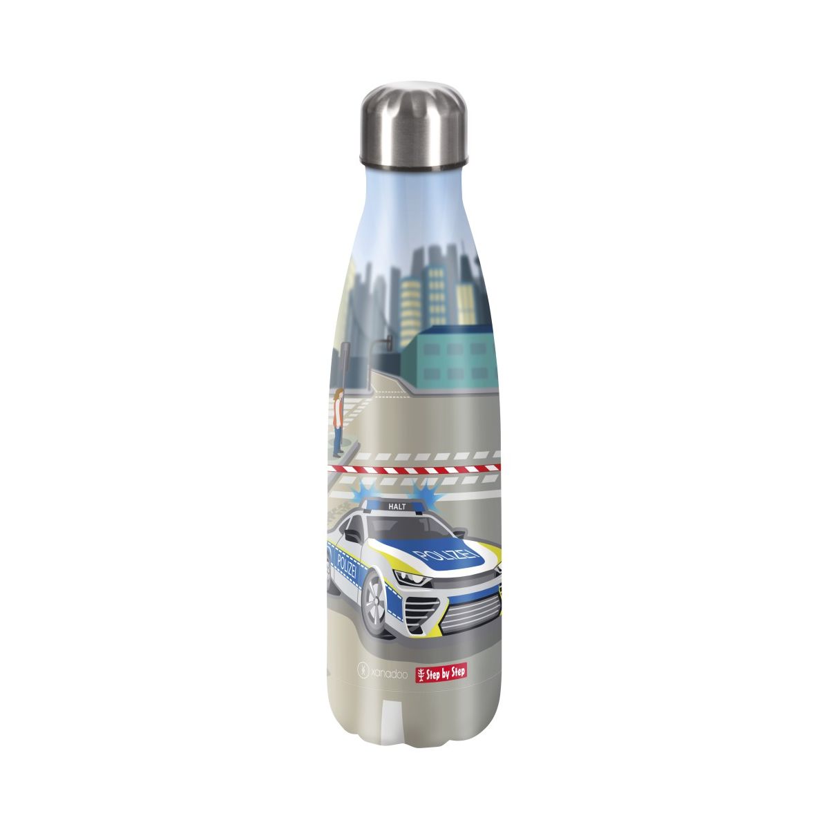 Isolierte Edelstahl-Trinkflasche Police Car Cody
