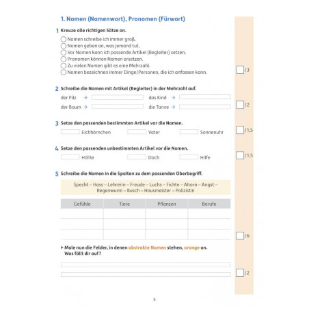 Hauschka Verlag - Tests in Deutsch - Lernzielkontrollen 3. Klasse, A4- Heft