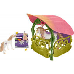 Schleich - bayala - Glitzerndes Blütenhaus mit Einhörnern, See und Stall Schleich - bayala - Glitzerndes Blütenhaus mit Einhörnern, See und Stall