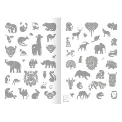 Metallic-Sticker Tiere