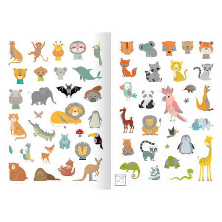 Metallic-Sticker Tiere